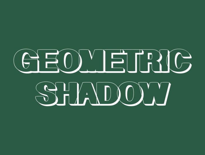 Geometric Shadow Font poster