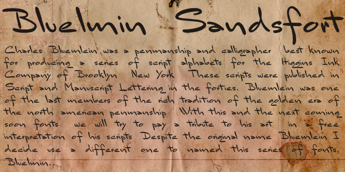 Bluelmin Sandsfort Font poster