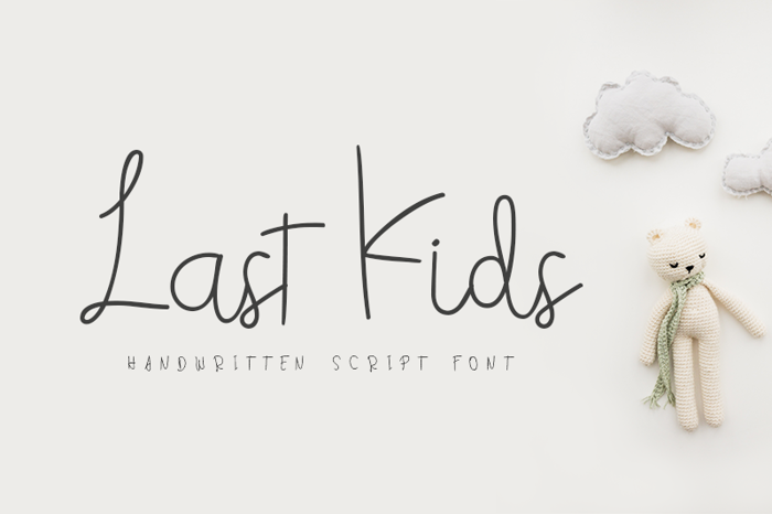 Last Kids Font poster