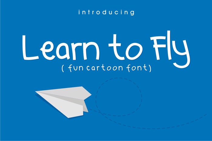 Learn to Fly Font poster