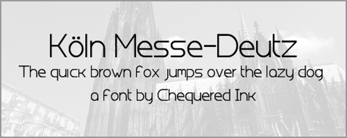 Koln Messe-Deutz Font poster