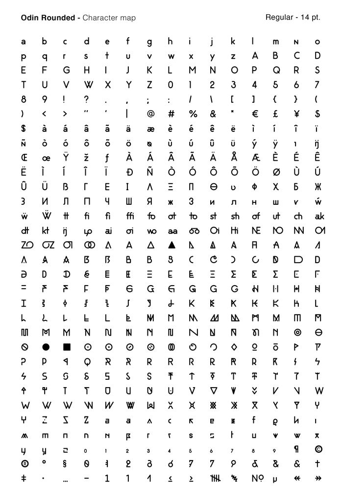 Odin Rounded Font
