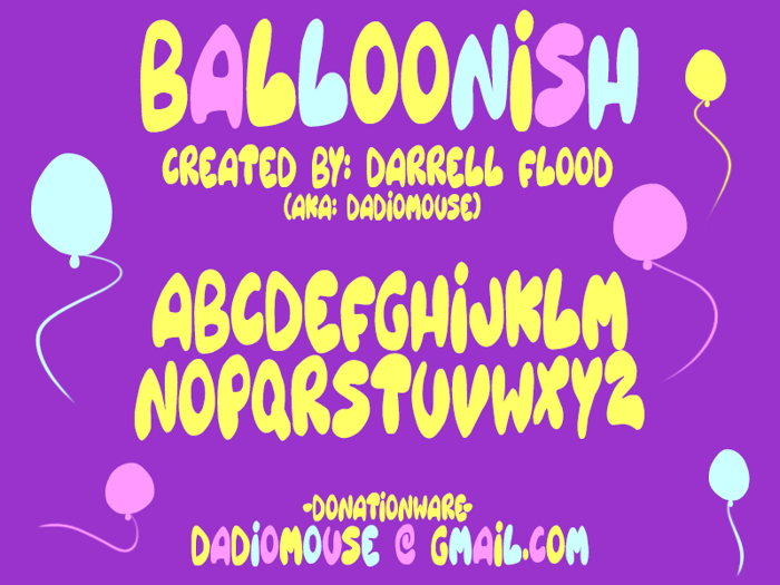 Balloonish Font poster