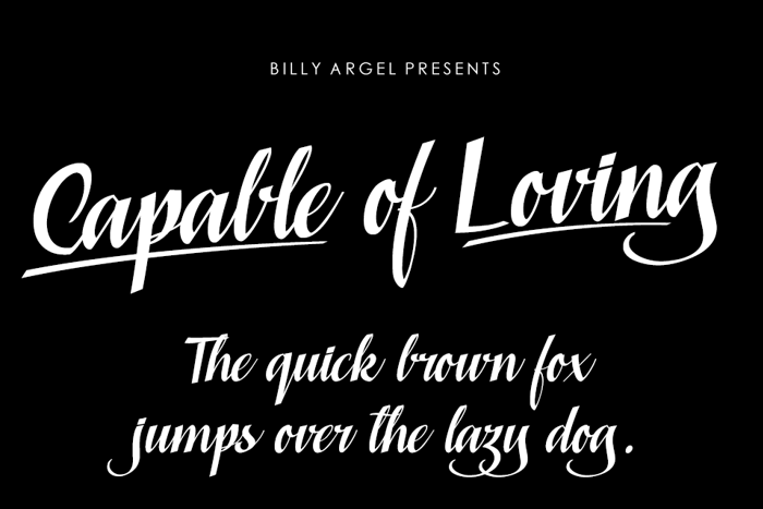 Capable of Loving Font