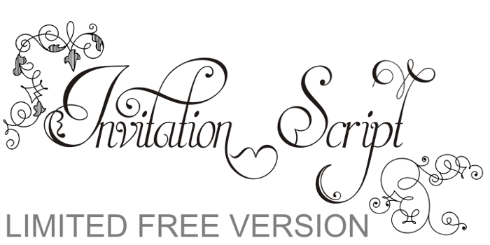 Invitation Script Font poster