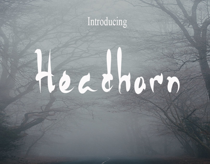 HeadHorn Font poster