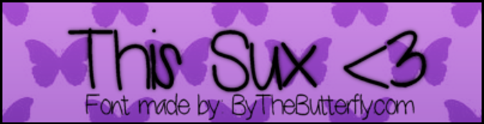 ThisSux Font poster