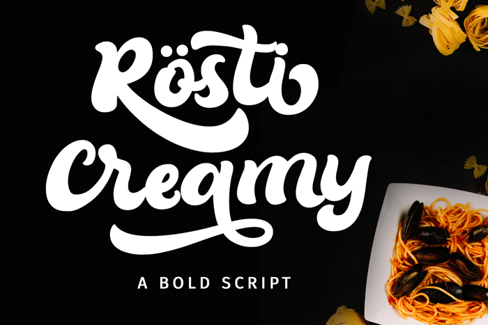 Rösti Creamy Font poster