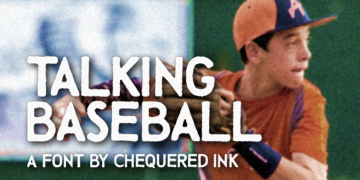 Talking Baseball Font poster
