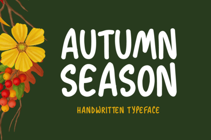 Autumn Season Font poster