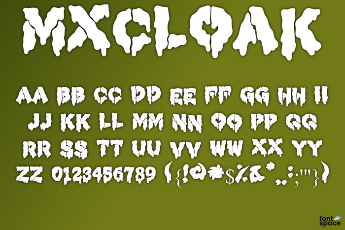 MXCLOAK Font poster
