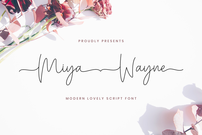 Miya Wayne Font poster