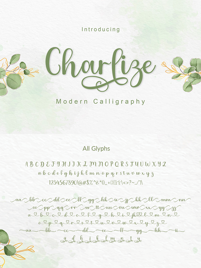 Charlize Font poster