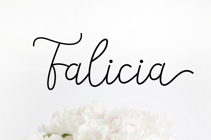 Falicia Font poster