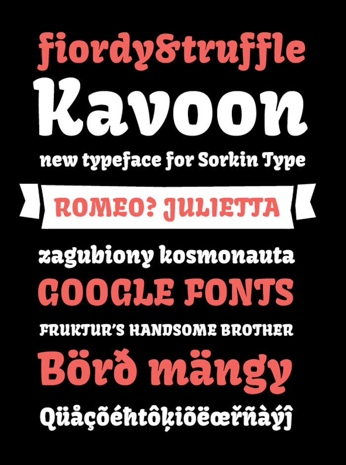 Kavoon Font poster