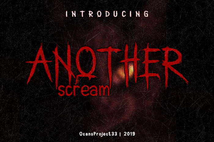 Another Scream Font poster