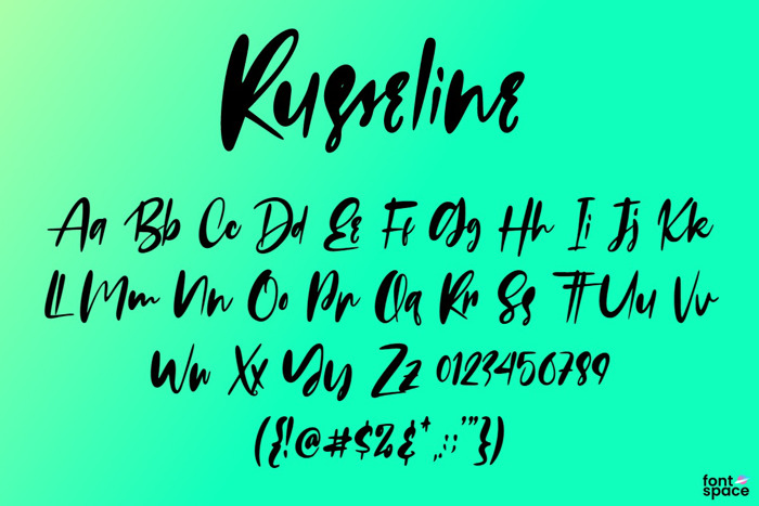 Russeline Font poster