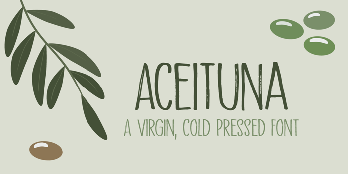 Aceituna DEMO Font poster