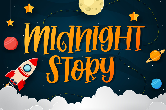 Midnight Story Font poster