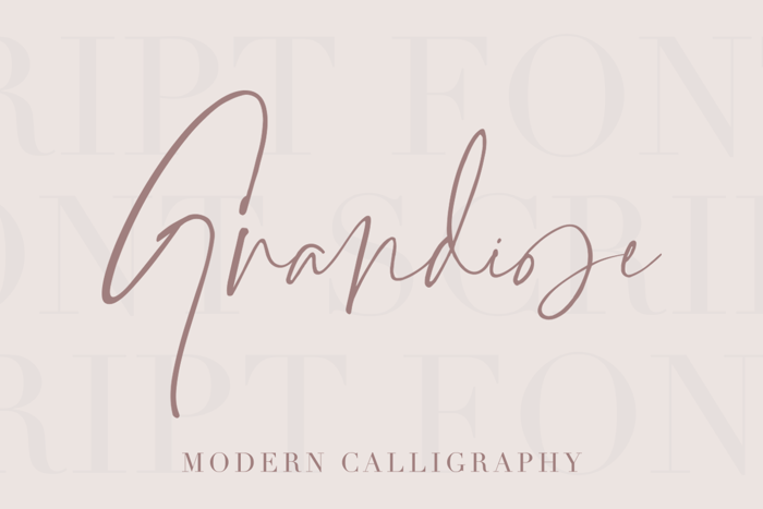 Grandiose Font poster