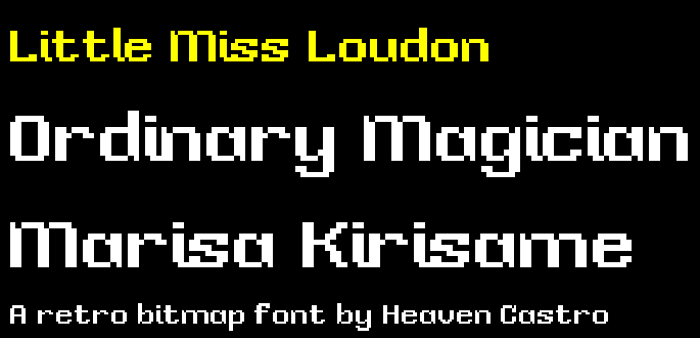 Little Miss Loudon Font poster