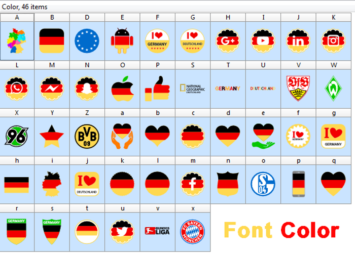 Font Color Germany poster
