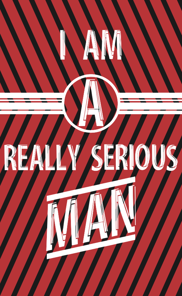 Serious Man Font poster
