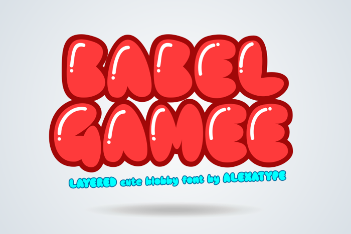 BABEL GAMEE Font poster