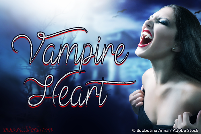 Mf Vampire Heart Font poster