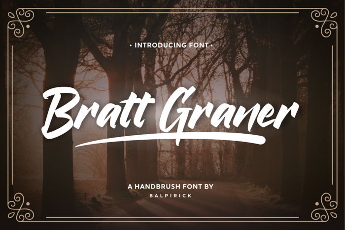Bratt Graner Font poster