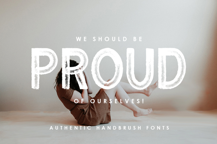 Proud Font poster