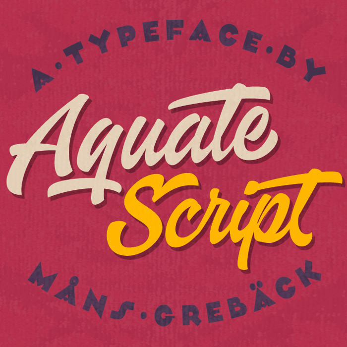 Aquate Script Font poster
