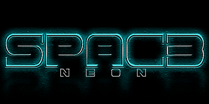 Spac3 neon Font poster