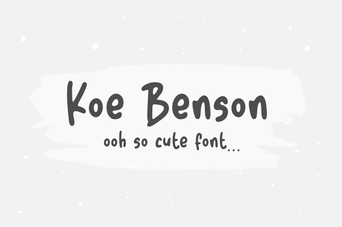 Koe Benson Font poster