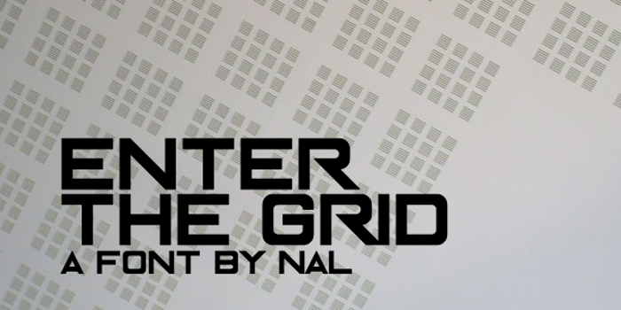 Enter The Grid Font poster