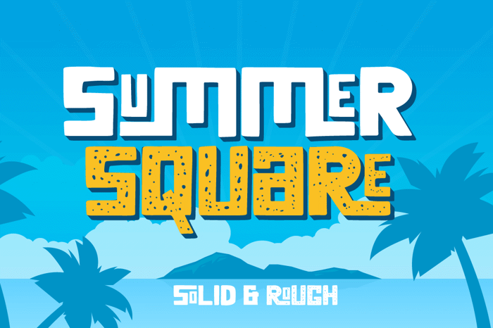 Summer Square Font poster