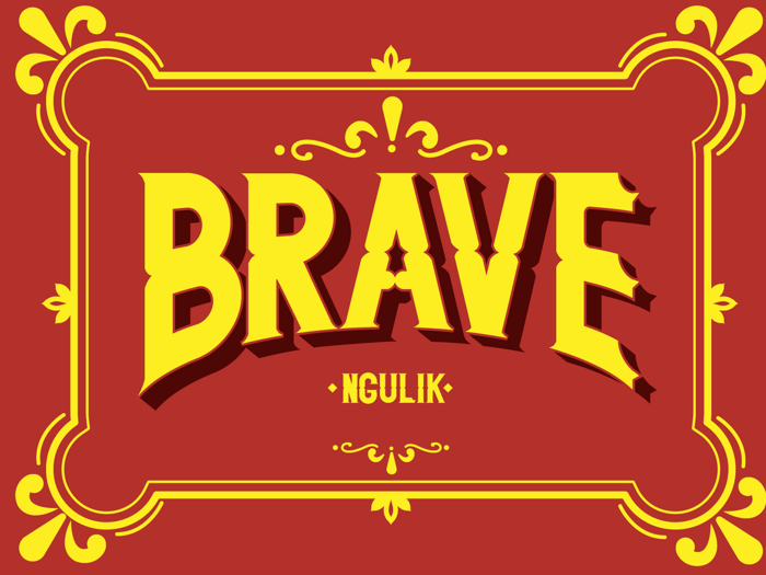 BRAVE Font poster