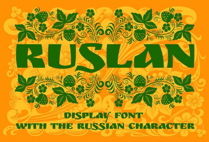 Ruslan Display Font poster