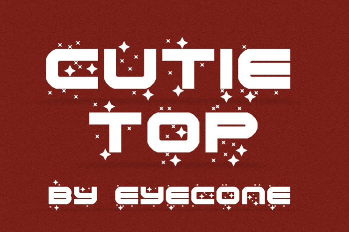 Cutie Top Font poster