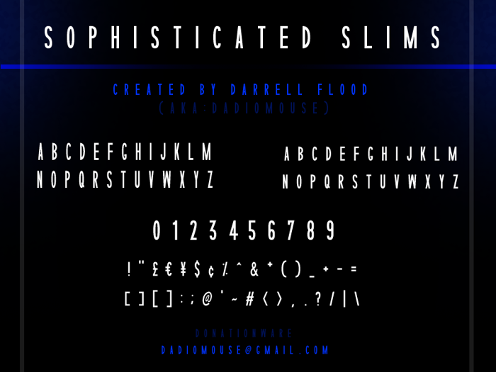 Sophisticated Slims Font