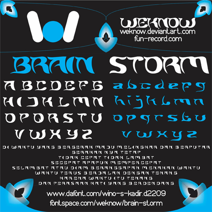 BRAIN STORM Font poster