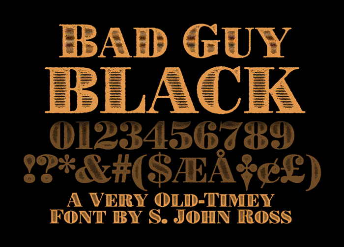 Bad Guy Black Font poster