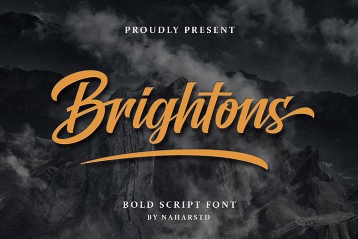Brightons Script Font poster