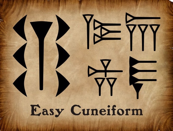 EasyCuneiform Font poster