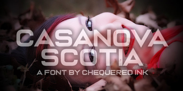 Casanova Scotia Font poster
