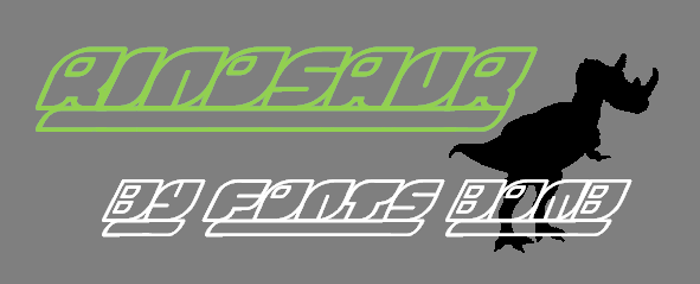 Rinosaur Font poster
