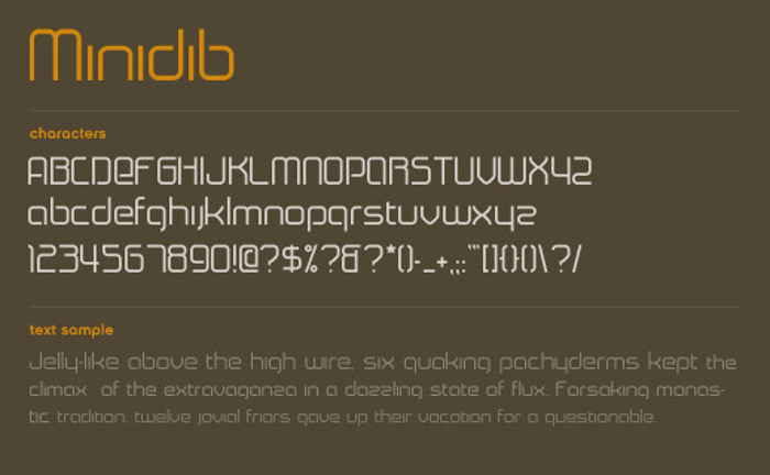Minidib Font poster