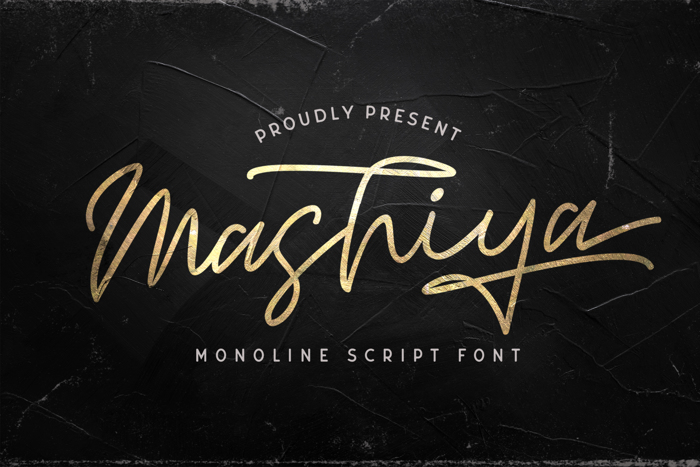 Mashiya Font poster