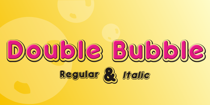 Double•Bubble Shadow Font poster