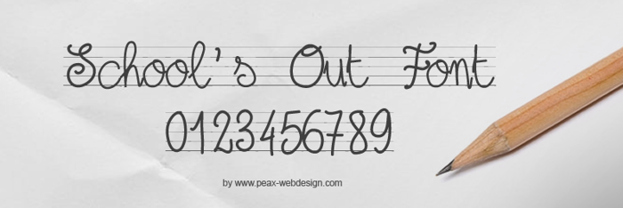 PWSchoolsOut Font poster